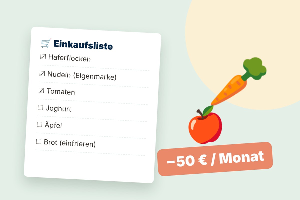 Lebensmittel sparen: 50 € weniger pro Monat – ohne schlechter zu essen